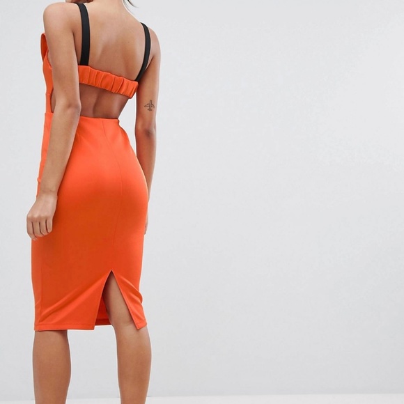 ASOS Bow Bust Bodycon Dress size 2 - Picture 3 of 4